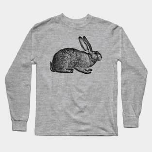 Rabbit - Hare - Bunny - nature - drawing, animal Long Sleeve T-Shirt